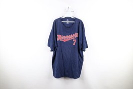 Retro Mens 2XL XXL Faded Spell Out Joe Mauer Minnesota Twins Baseball T-Shirt - £19.51 GBP