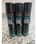 3 L&#39;Oreal Lock it Weather Control Hair Spray Anti-Frizz 48 Hr Extra Stro... - $39.59