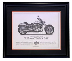 2003 Harley Davidson VRSCA V-Rod Framed 16x20 High Quality Print - $135.79