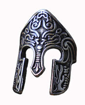 Engraved Spartan Helmet Metal Ring Viking Head Rings Mens brx018 Biker Punk New - £7.52 GBP