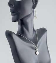 Tiffany &amp; Co.Argent Sterling Nature Rose Pendentif Et Earring Set Joli - €694,87 EUR