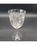 Rare Antique c1920s Fostoria Florid Water Goblet Wine Glass 9oz Multi Av... - $184.50 MXN