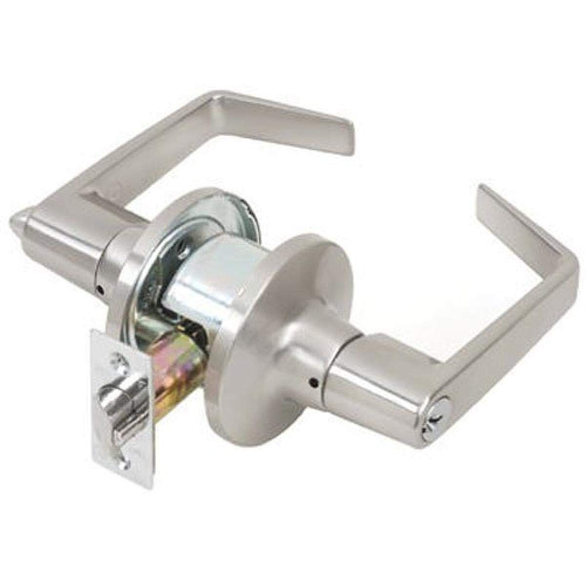 Entry Lockset 2" Lever-Style, Light-Duty, Satin Chrome - Tell CL100201 Cortland Item image 2
