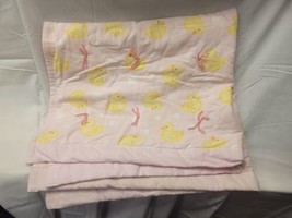 Baby / Doll Blanket Pink Ducks 37" X 40" - £9.26 GBP
