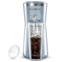 Gourmia Blue  Gourmia Iced Coffee Maker with 25 fl oz Reusable Tumbler N... - £50.47 GBP