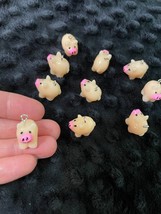*~10~Piece, Peach Pig, Resin Charms!~ DIY Jewelry Making~ !!! - £8.76 GBP