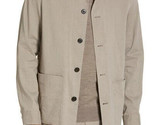 Theory Men&#39;s Selk Stretch Linen Blend Button-Up Work Shirt in Tapir-Small - $139.99
