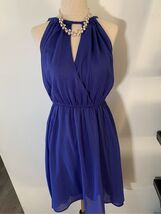 Blue hight low dress sparky size small - $24.75