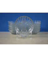 Lot Of 11 Anchor Hocking Clear Footed Glass Clam Shell Soup Serving Dish... - £46.53 GBP