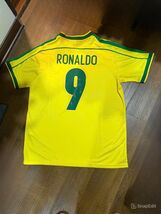 Brazil 1998/99 Home Short Sleeve Shirt Name Set RONALDO#9 - €29,87 EUR