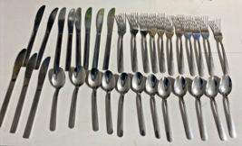 Winco 18/0 Stainless Steel Restaurant Cutlery Forks, Spoons,Knives 34 piece Lot - £15.78 GBP