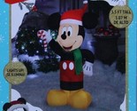 Disney 3.5 ft Christmas Mickey Mouse w/Candy Cane Airblown Yard Inflatab... - $58.89