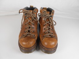 VTG Dr Doc Martens England Air Wair 8287 AW004 Brown Leather Boots Men's Size 7 - $52.95