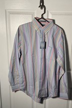 Lands&#39; End Men&#39;s Shirt Long Sleeve Size 16 -34-35 Super Fine 2 Ply Sprin... - £15.63 GBP