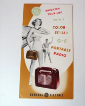 1952 GE Color Styled Portable Radio Sales Brochure General Electric Adve... - $19.75