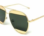 Dweebzilla Metallic Frame Hip Hop Split Lenses Luxury Aviator Sunglasses... - $9.75