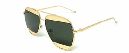 Dweebzilla Metallic Frame Hip Hop Split Lenses Luxury Aviator Sunglasses (Gold F - £7.81 GBP