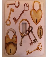 Vintage Keys &amp; Locks Metal Switch Plate - £7.24 GBP