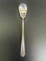 Gorham Vanity Fair 1923 Silverplate 5¾&quot; Pierced Bowl Short Handle Olive Spoon - £15.69 GBP