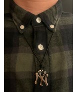 NY,New York 925 Sterling Silver Necklace,Logo,Yankees,Street choker Men ... - £49.91 GBP