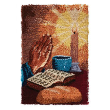 Praying | Rug Making Latch Hooking Kit (52x38cm print canvas) - £25.27 GBP