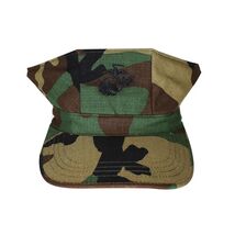 MARINE CORP USMC WOODLAND BDU UTILITY CAP COVER 8 POINT EMBROIDERED LARGE - $31.31