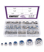 250Pcs 304 Stainless Steel Lock Nut Kit - M3-M12, Ideal for Lock Washers - $496.96 MXN