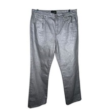 J.Crew Collection Women&#39;s Straight Slouchy Jean Metallic Silver Size 28 ... - $27.08
