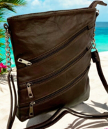BROWN LARGE SOFT LEATHER MESSENGER SHOULDER BAG CROSS BODY SATCHEL FOR MEN/WOMEN - $42.06