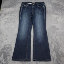 Earl Jeans Pants Womens 10 Blue Bootcut Mid Rise Button Zip Dark Wash Denim - £23.29 GBP