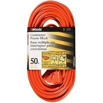 Woods 0819 12/3 Outdoor Multi-Outlet Extension Cord, 50-Foot, Orange - $76.23