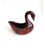 McMaster Craft Redware Pottery Swan Souvenir Red Drip Glaze Kingston Ont... - £10.09 GBP