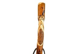 Hand Carved Walking Stick, Whimsical Face Carving, Hand-carved Hardwood ... - £71.08 GBP