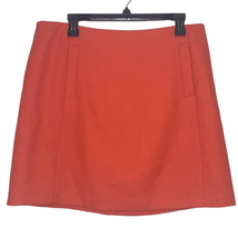 Banana Republic Textured A Line Skirt Womens 14 Back Zip Pockets Lined Orange - £10.07 GBP