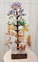 Large Seven Chakra Tree Large Christmas Tree Crystal Tree 1000Stone 15-17inches - £72.78 GBP