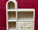 EHI Wood Dollhouse Furniture Unfinished Modern Bookcase NEW Unpainted - $9.85
