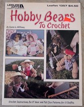 26-Page Booklet-Crochet 8&quot; Hobby Bears/Full-Size Patterns for 13 Outfits - £7.19 GBP