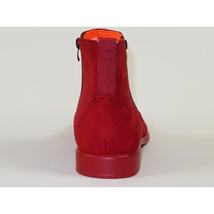 Men TAYNO Chelsea Chukka Soft Micro Suede Zip up Boot Coupe S Red image 9