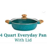 Pioneer Woman ~ TEAL SPECKLE ~ 4 Quart ~ Everyday Pan w/Lid ~ Cast Aluminum - $60.00