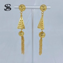Italy New Design Fashion Jewelry Gold Plated Drop Earrings For Women Wed... - £15.80 GBP