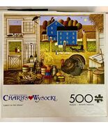 Charles Wysocki Turkey In the Straw 500 PC Puzzle Brand New Buffalo Games - $16.82