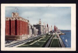 1947 STEVENS HOTEL CHICAGO * posted to Jersey City NJ message 1c stamp - $4.95