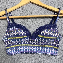 Victoria Secret Bustier Padded No Wire Push Up Blue Wireless Multiway Br... - £14.73 GBP