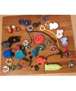 TAKARA TOMY lot of Beyblades + Grips Launchers Ripcords Zipcords - £31.44 GBP