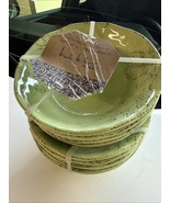 Nicole Miller Green Floral Prints 100% Melamine Cereal Soup Bowls S/8 ~New~ - $67.80 CAD