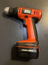 BLACK &amp; DECKER 3/8 (10mm) Cordless Drill Driver GCO1200 12v w Battery No... - $24.06