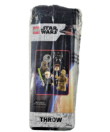 Lego Star Wars 46x60in Throw Blanket Galactic Greats Blue Black - £24.74 GBP
