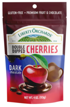 10 Pack Double Dipped Dark Chocolatecherries 10x4oz Snack Liberty Orchards Usa - £38.91 GBP