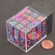 Chessex Manufacturing 26828 D6 Cube Gemini Set Of 36 Dice  12 mm - Blue ... - £27.00 GBP