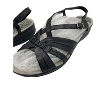 Bare Trap Size 8.5 M Black Slingback Leather Women Sandal Shoes - £19.46 GBP